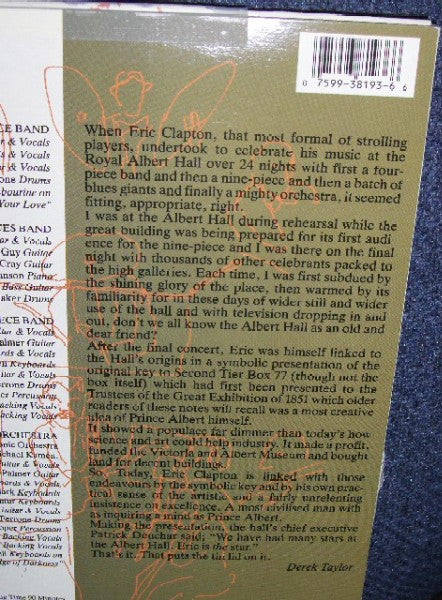 Eric Clapton : 24 Nights (Laserdisc, 12", NTSC, CLV)