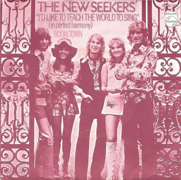The New Seekers : I'd Like To Teach The World To Sing (7", Single, Inj)