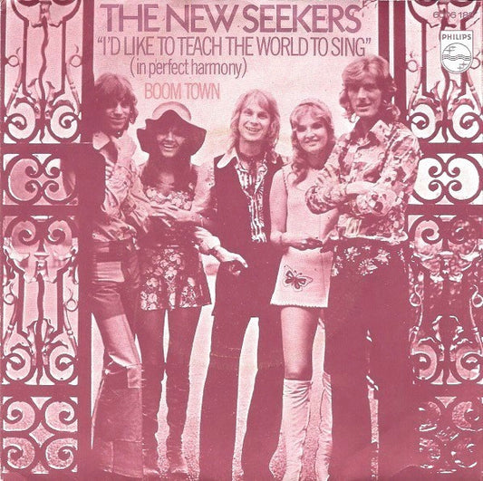 The New Seekers : I'd Like To Teach The World To Sing (7", Single, Inj)