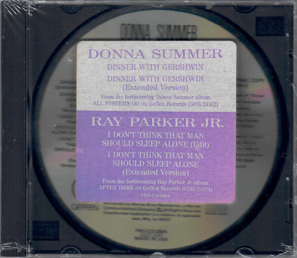Donna Summer / Ray Parker Jr. : Dinner With Gershwin / I Don't Think That Man Should Sleep Alone (CD, Single, Promo)