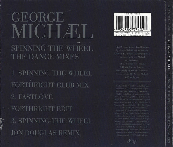 George Michael : Spinning The Wheel (The Dance Mixes) (CD, Single, Dig)