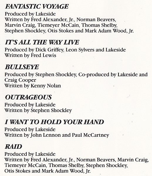Lakeside : The Best Of Lakeside (CD, Comp)