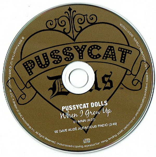 The Pussycat Dolls : When I Grow Up (CD, Single, Car)