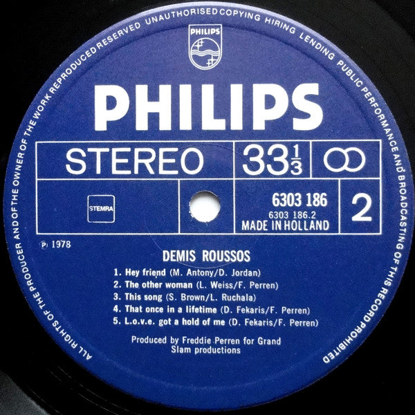 Demis Roussos : Demis Roussos (LP, Album, Gat)