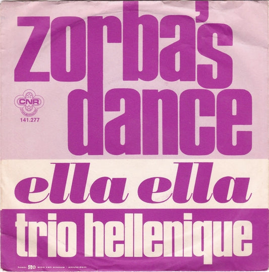 Trio Hellenique : Zorba's Dance (7", Single)