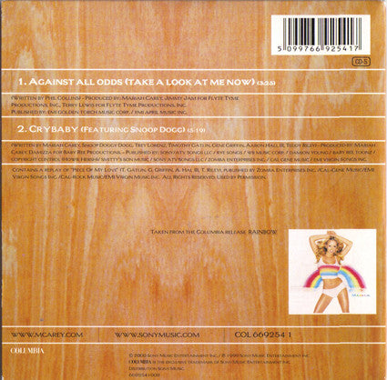 Mariah Carey : Against All Odds (CD, Single, Car)