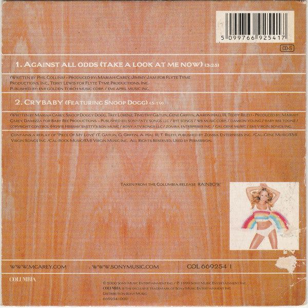 Mariah Carey : Against All Odds (CD, Single, Car)