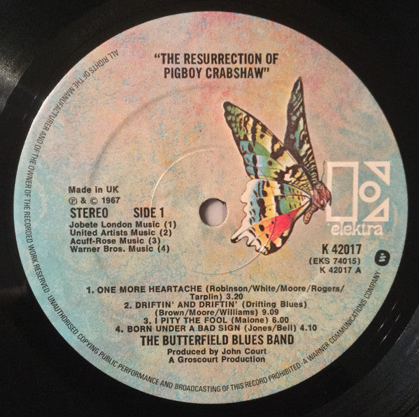 The Paul Butterfield Blues Band : The Resurrection Of Pigboy Crabshaw (LP, Album, RE)