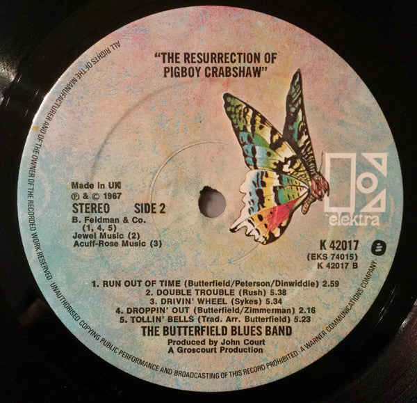 The Paul Butterfield Blues Band : The Resurrection Of Pigboy Crabshaw (LP, Album, RE)