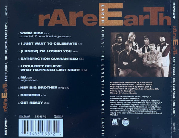 Rare Earth : Earth Tones: The Essential Rare Earth (CD, Comp, RM, PMD)