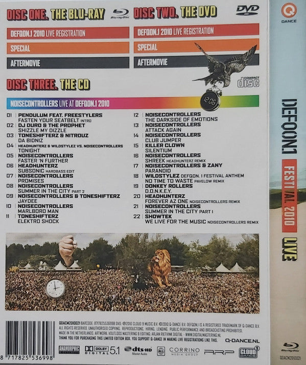 Various : No Time To Waste - DefQon.1 Festival 2010 Live (Blu-ray + DVD-V, PAL + CD, Comp, Mixed + Ltd, Dig)