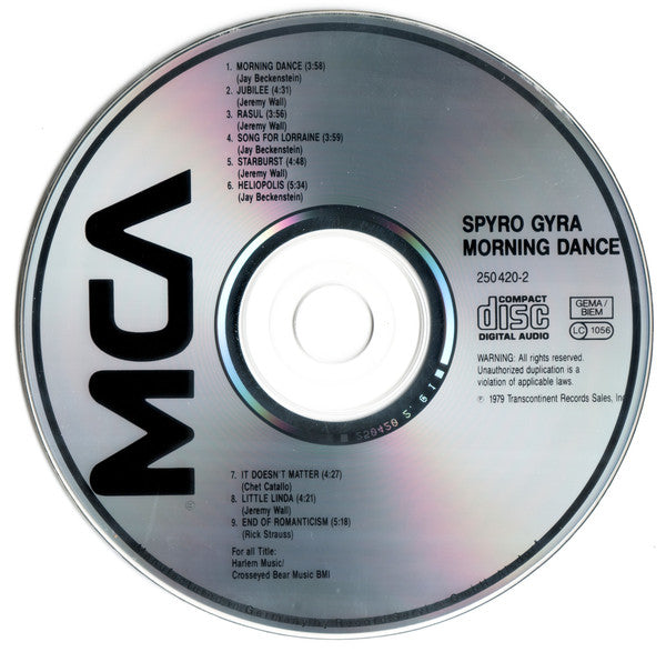 Spyro Gyra : Morning Dance (CD, Album)