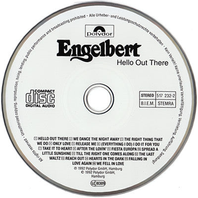 Engelbert Humperdinck : Hello Out There (CD, Album)