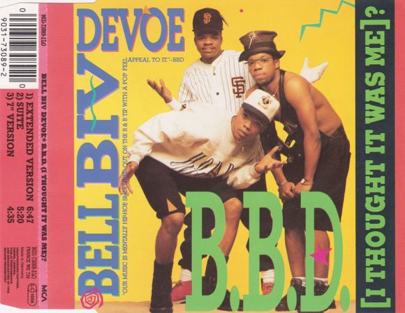 Bell Biv Devoe : B.B.D. (I Thought It Was Me)? (CD, Maxi)