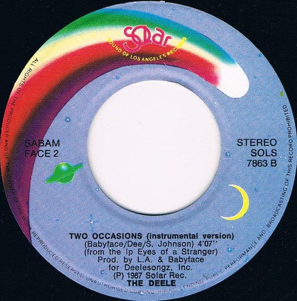 The Deele : Two Occasions (7", Single)