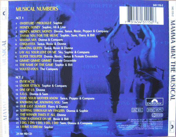 Björn Ulvaeus & Benny Andersson : Mamma Mia! The Musical Based On The Songs Of ABBA (Original Cast Recording) (CD, Album)