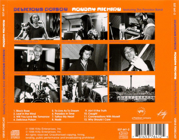 Monday Michiru Featuring The Paradox Band : Delicious Poison (CD, Album)