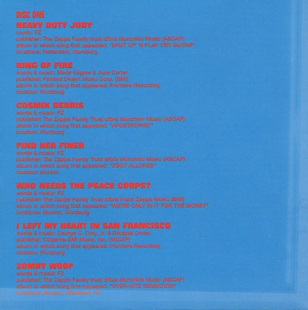 Frank Zappa : The Best Band You Never Heard In Your Life (2xCD, Album, RE, RM, Cen)