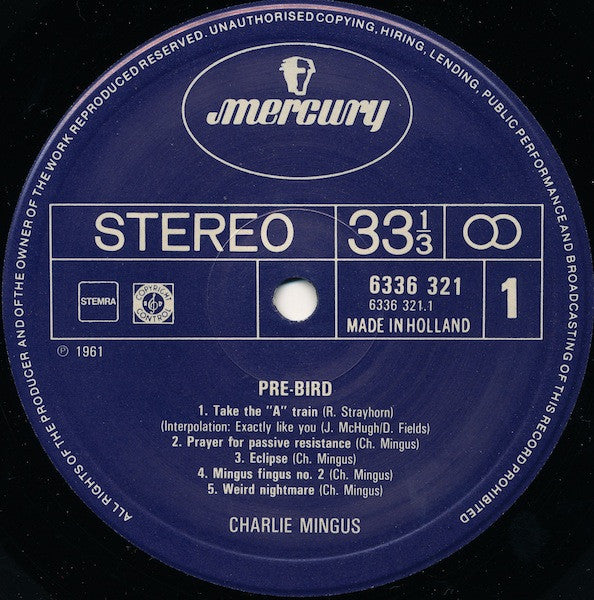 Charles Mingus : Pre-Bird (LP, Album, RE)