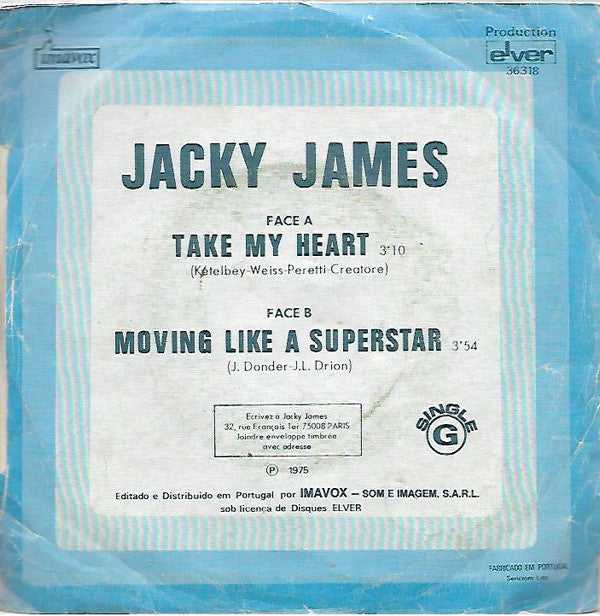 Jacky James : Take My Heart (7", Single)