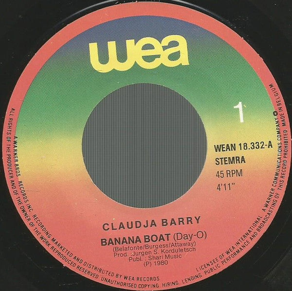 Claudja Barry : Banana Boat (Day-O) (7", Single)