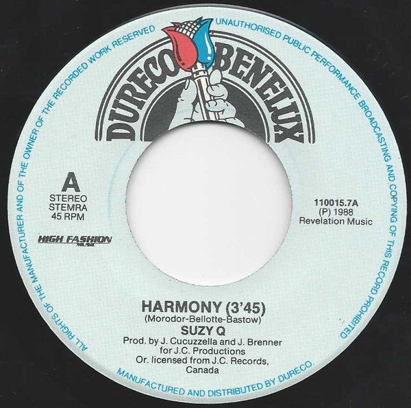 Suzy Q : Harmony / Computer Music (7", Single)