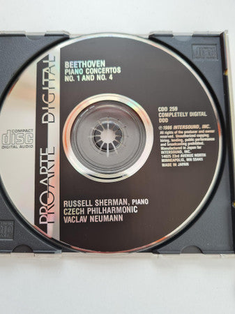 Ludwig van Beethoven, Russell Sherman, The Czech Philharmonic Orchestra, Václav Neumann : Piano Concertos Nos. 1 & 4 (CD)