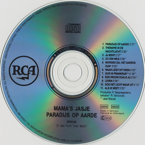 Mama's Jasje : Paradijs Op Aarde (CD, Album)