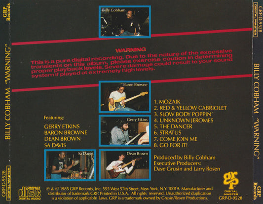 Billy Cobham : Warning (CD, Album)