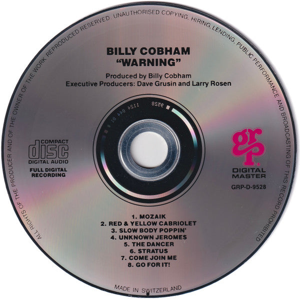 Billy Cobham : Warning (CD, Album)