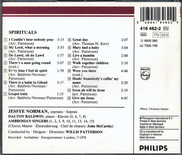 Jessye Norman : Spirituals (CD, Album)