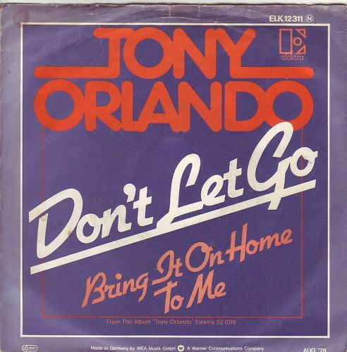 Tony Orlando : Don't Let Go / Bring It On Home To Me (7", Single)