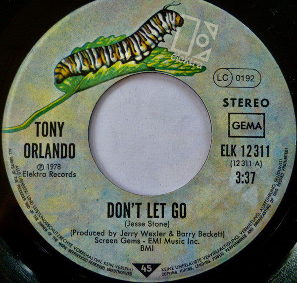 Tony Orlando : Don't Let Go / Bring It On Home To Me (7", Single)
