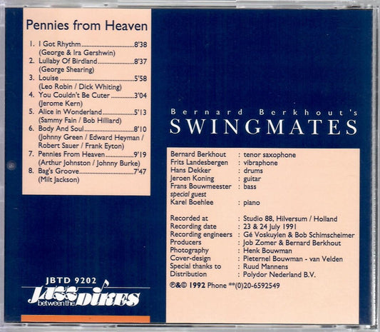 Bernard Berkhout's Swingmates : Pennies From Heaven (CD, Album)