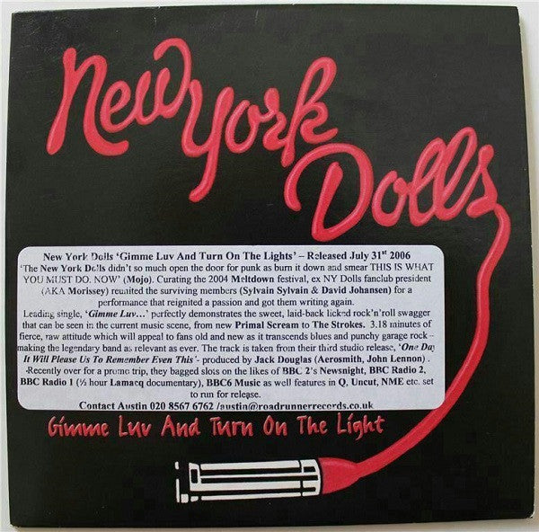 New York Dolls : Gimme Luv And Turn On The Light (CD, Single, Promo)