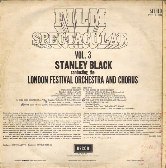 Stanley Black Conducting The London Festival Orchestra : Film Spectacular Vol. 3 (LP)