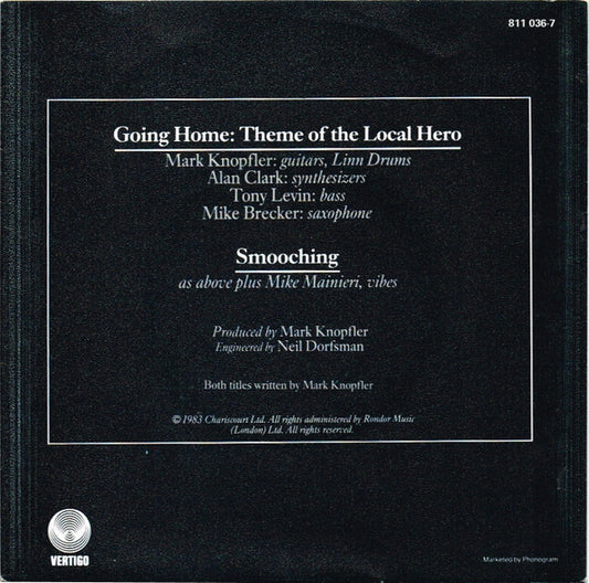 Mark Knopfler : Going Home: Theme Of The Local Hero (7", Single)