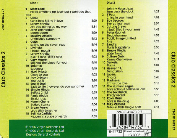 Various : Club Classics 2 (The 35 Most Wanted) (2xCD, Comp)