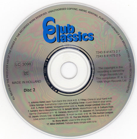 Various : Club Classics 2 (The 35 Most Wanted) (2xCD, Comp)