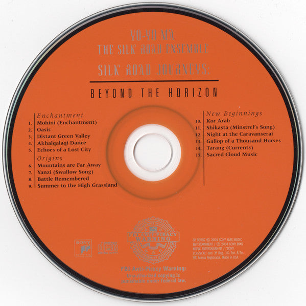 Yo-Yo Ma, The Silk Road Ensemble : Silk Road Journeys: Beyond The Horizon (CD, Album)