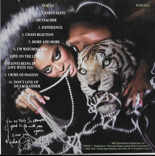 Diana Ross : Eaten Alive (CD, Album)