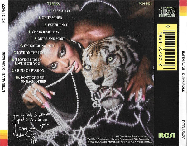 Diana Ross : Eaten Alive (CD, Album)