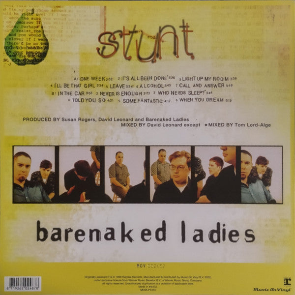 Barenaked Ladies : Stunt (LP, Album, Ltd, Num, RE, Yel)