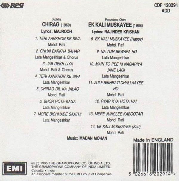 Madan Mohan : Chirag / Ek Kali Muskayee (CD, Album)