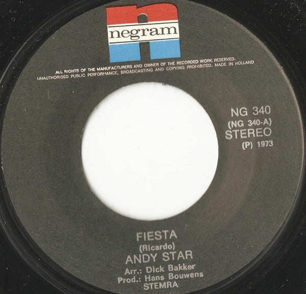 Andy Star : Fiesta (Let The Sun Shine In The Water) (7", Single)