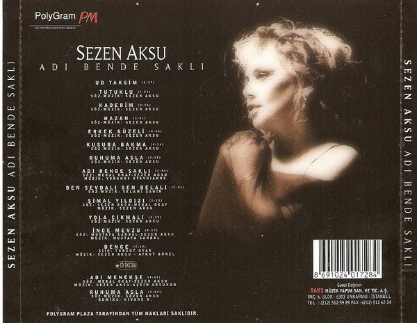 Sezen Aksu : Adı Bende Saklı (CD, Album)