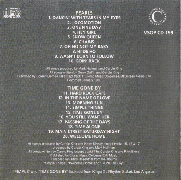 Carole King : Pearls/Time Gone By (CD, Album, Comp)