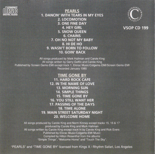 Carole King : Pearls/Time Gone By (CD, Album, Comp)