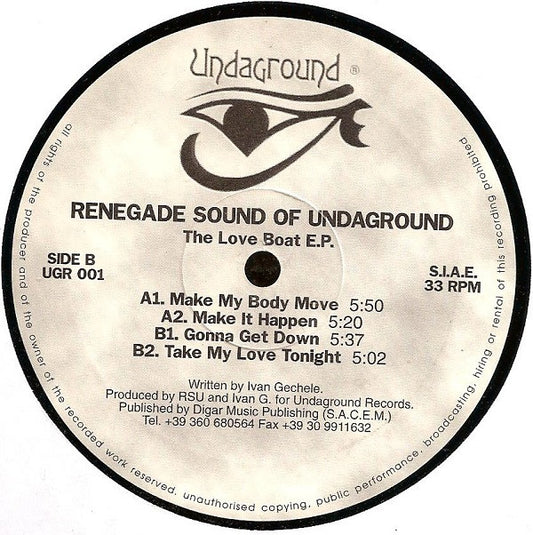 Renegade Sound Of Undaground : The Love Boat E.P. (12", EP)