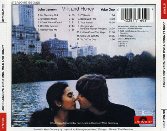 John Lennon & Yoko Ono : Milk And Honey (CD, Album)